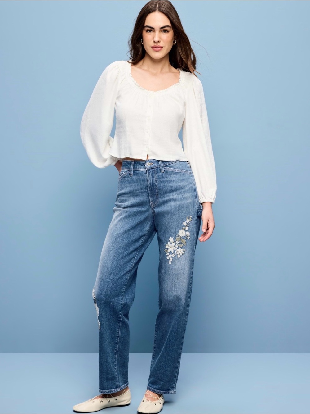 Old Navy Embroidered Women’s Jeans - OG Loose Fit - Picture 5 of 9
